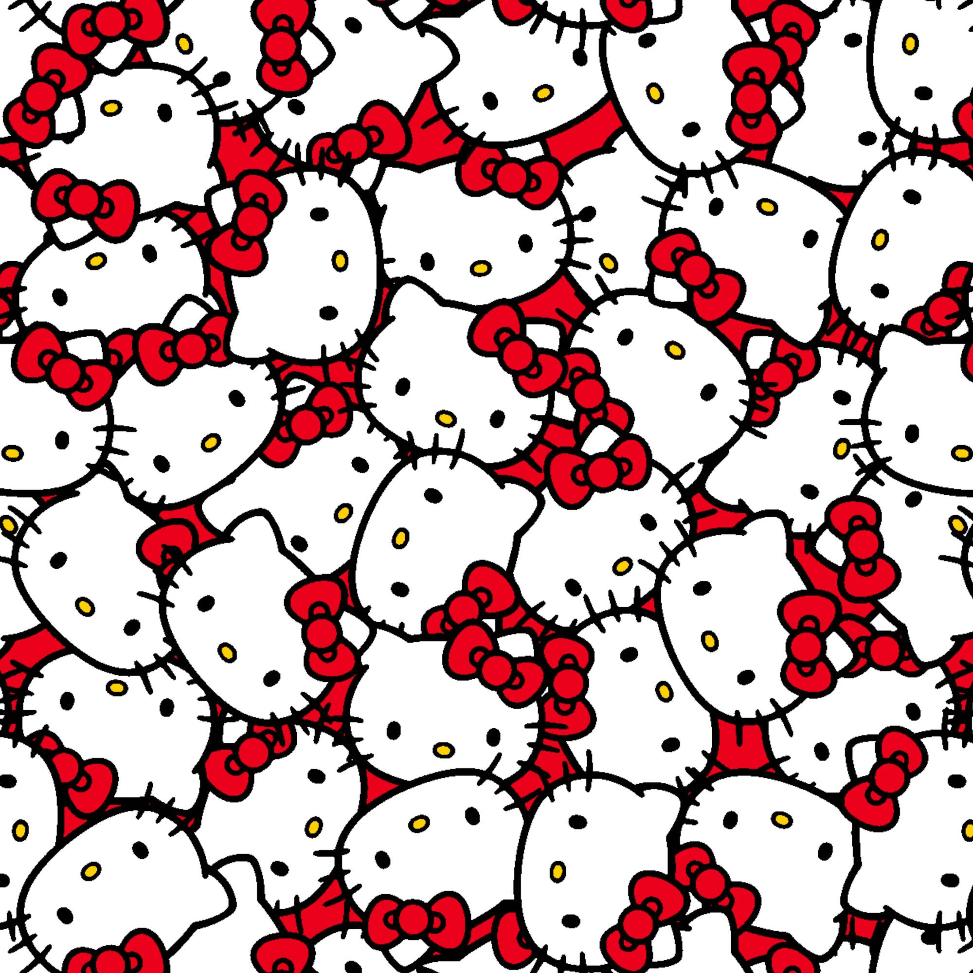 Hello Kitty® Packed Red Bow Cotton Fabric